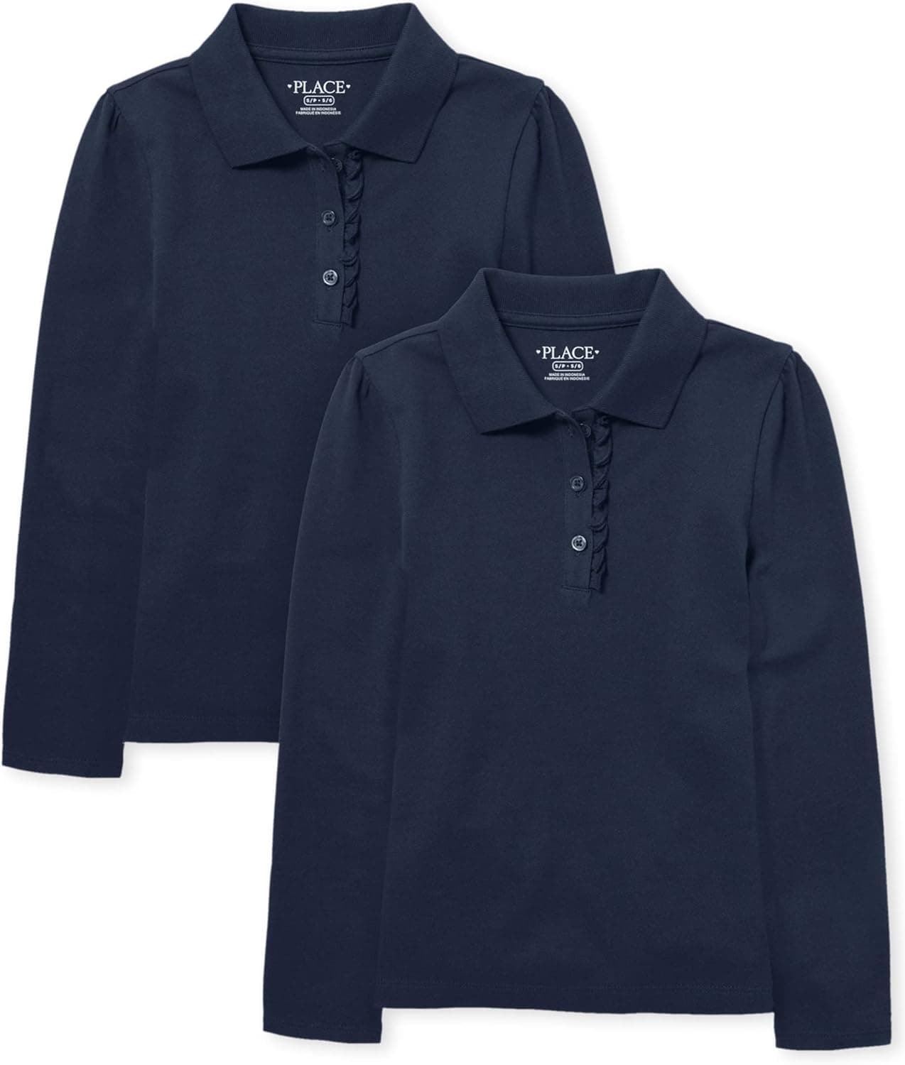 60% Off Girls' Long Sleeve Ruffle Polo by The Children's Place