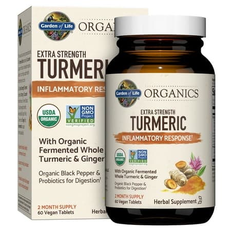 Garden of Life Organics Extra Strength Turmeric, 60 Vegan Tablets