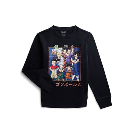 Dragon Ball Z Boys Graphic Crewneck Fleece Sweatshirt, Sizes XS-2XL