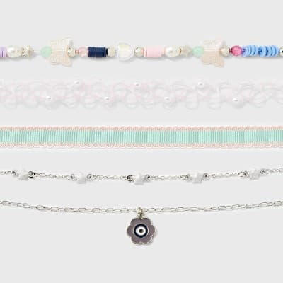 Girls' 5pk Choker Necklace Set - Cat & Jack™