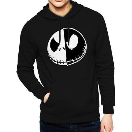 Disney Nightmare Before Christmas Men's and Big Men's Jack Pullover Fleece Hoodie Sweatshirt, Sizes S-3XL