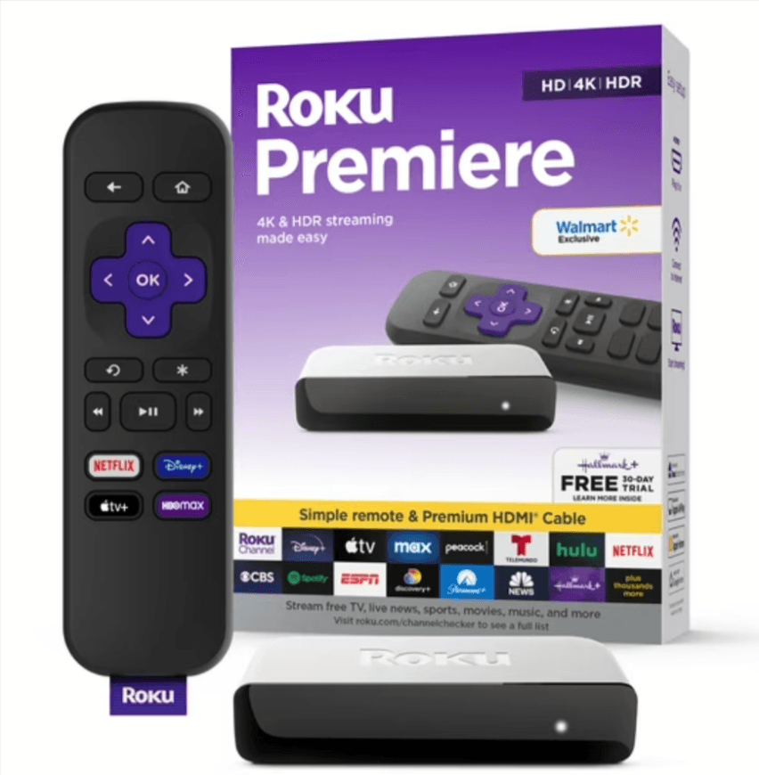 Roku Premiere 4K HDR Streaming Player (Open Box)
