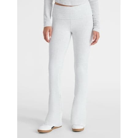 No Boundaries Flare Pants with Foldover Waistband, 32'' Inseam, Women's XS-XXL