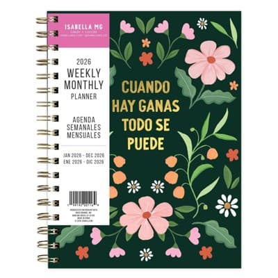 Isabella MG Paper Spiral 8.5"x11" 2026 Annual Planner Cuando