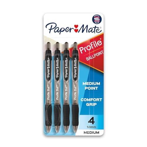 4-Pack of Paper Mate Retractable Profile Ballpoint Pens - 60% Off