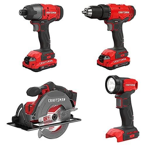 Craftsman V20 MAX 4-Tool Cordless Power Tool Combo Kit Amazon