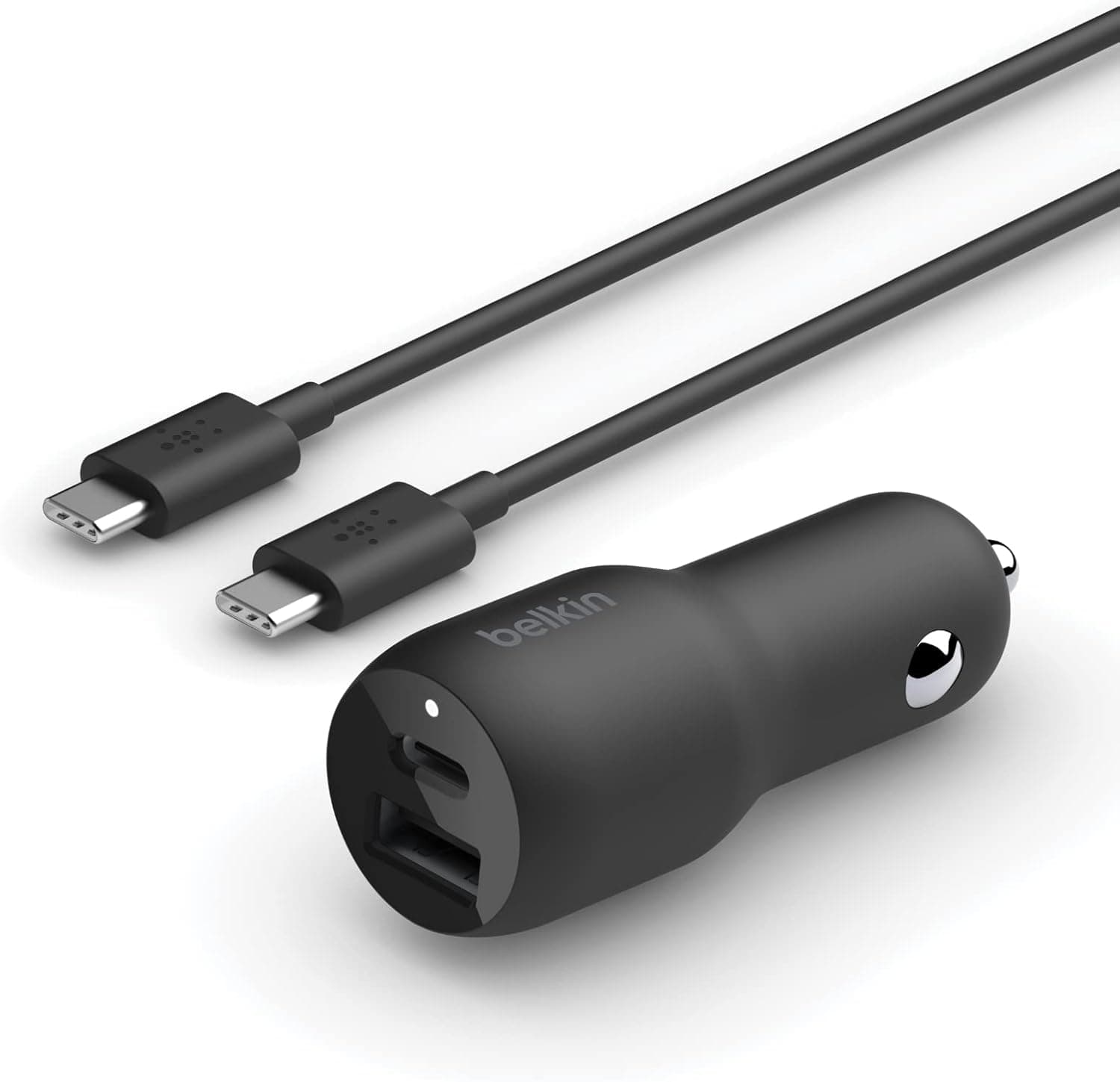 Belkin Dual Port Fast Car Charger with USB-C Cable