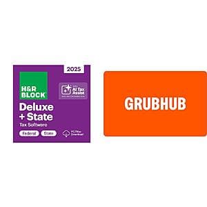 H&R Block 2025 Deluxe + State Tax (PC/Mac Digital) + $10 eGC (Select Stores) $30