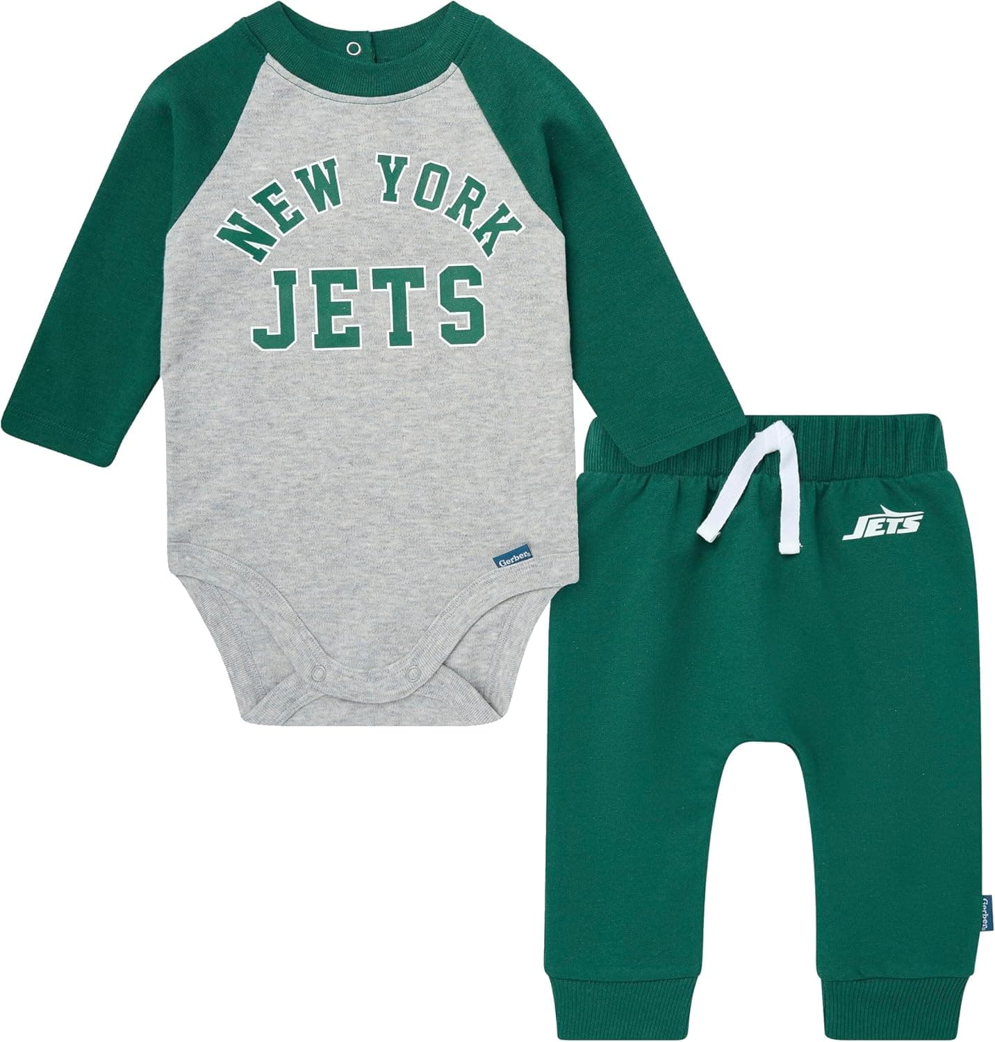 Gerber Baby NFL Onesie and Jogger Set - Jets, 18 Months