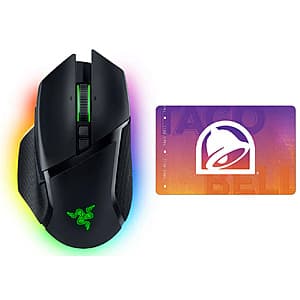 Razer Basilisk V3 Pro Wireless Mouse with $25 Taco Bell eGift Card for $89 (72% Off)