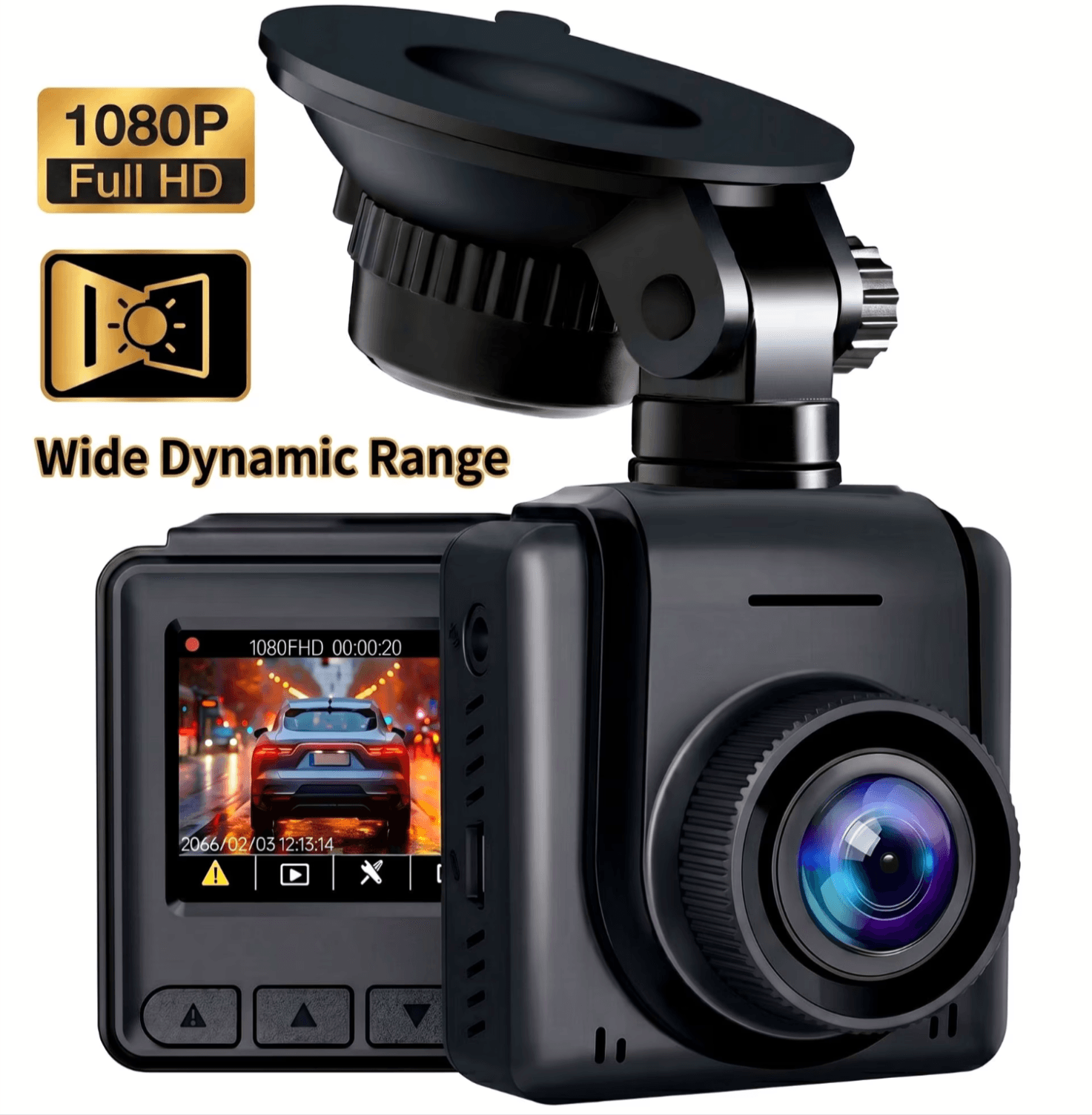 Naipo 1080p Dash Cam with 1.5" LCD Display