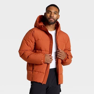 Men's Heavy Puffer Jacket - All In Motion™ Rust S