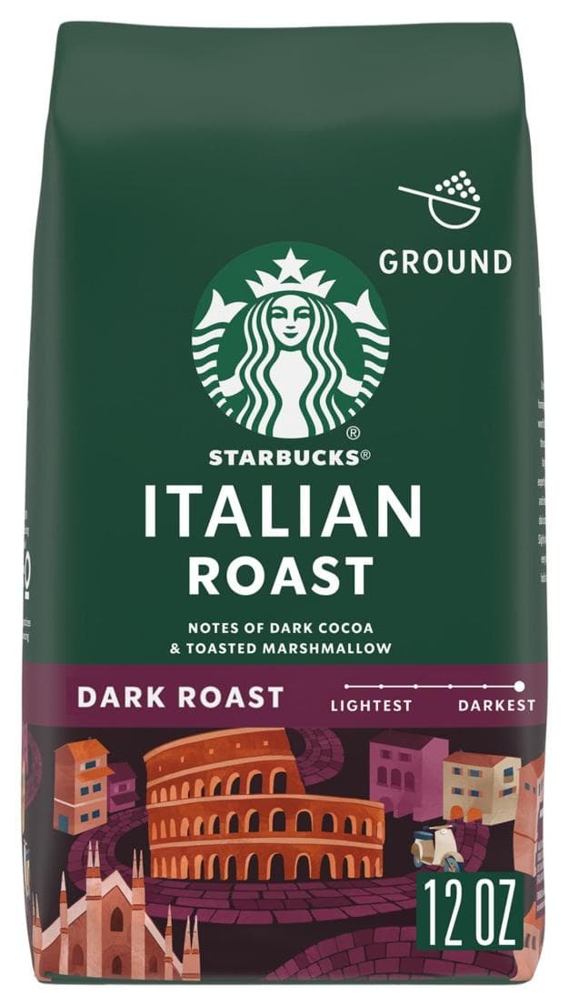 Starbucks Italian Roast Ground Coffee (12oz) Walmart