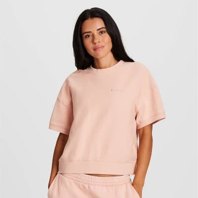 Champion Women's Vintage Wash Short Sleeve Fleece T-Shirt - Pink XL