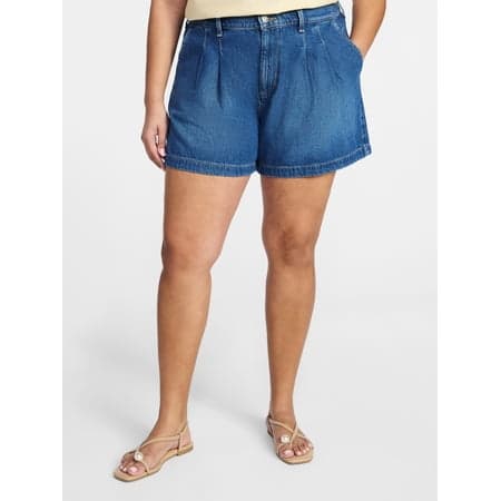 Terra & Sky Women's Plus Size Drapey Denim Shorts, Sizes 16W-26W