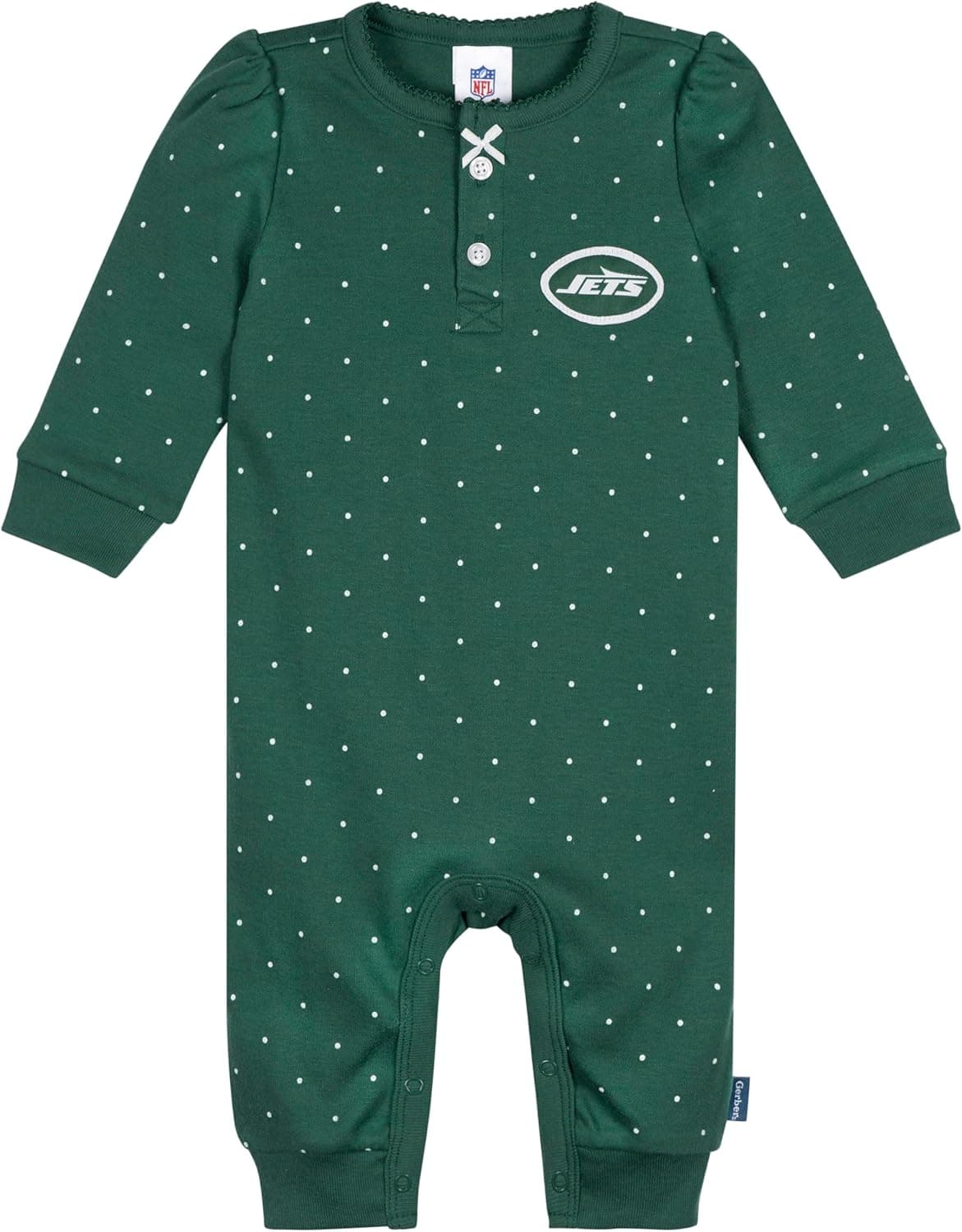 Gerber Baby Girls' NFL Jets Footless Coverall - Cozy & Stylish