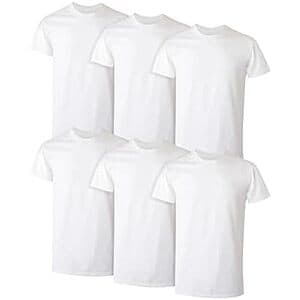 Hanes 6-Pack Men's Cotton Moisture-Wicking Crew Tees