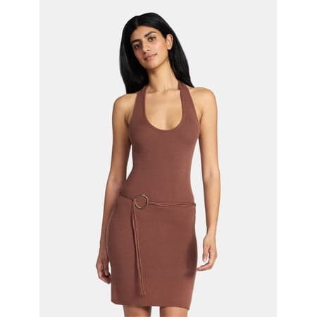 Madden NYC Sleeveless Halter Dress, Womens