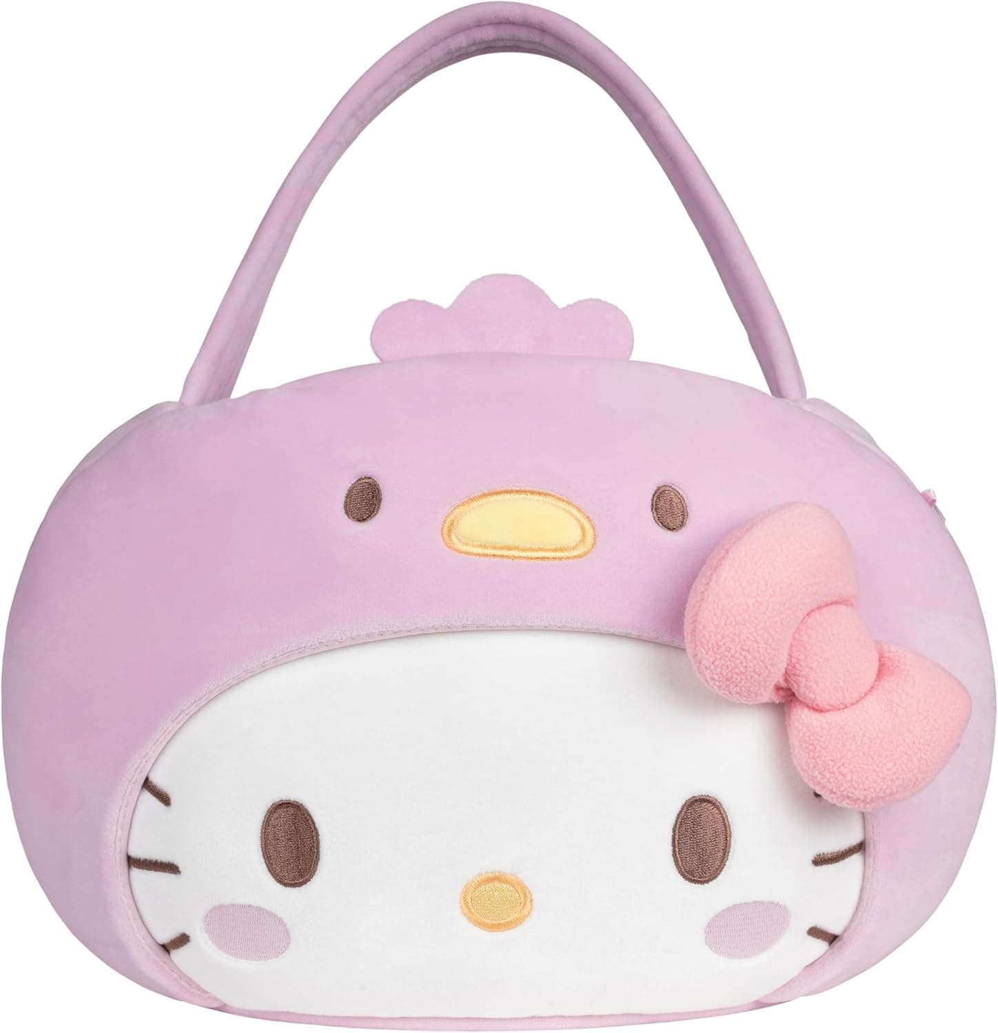 Adorable Hello Kitty Plush Pail - 12-Inch Embroidered Treat Holder