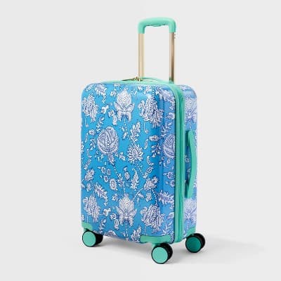 Floral Vines Hardside Spinner Carry On Suitcase Blue - Roller Rabbit x Target