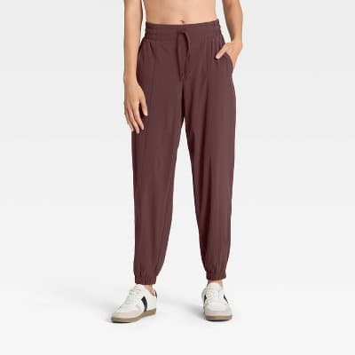 Women's Active Light Mid-Rise Joggers - All In Motion™ Brown L