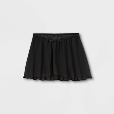 Girls' Dance Activewear Skirt - Cat & Jack™ Black S: Lightweight Pull-On Bottoms
