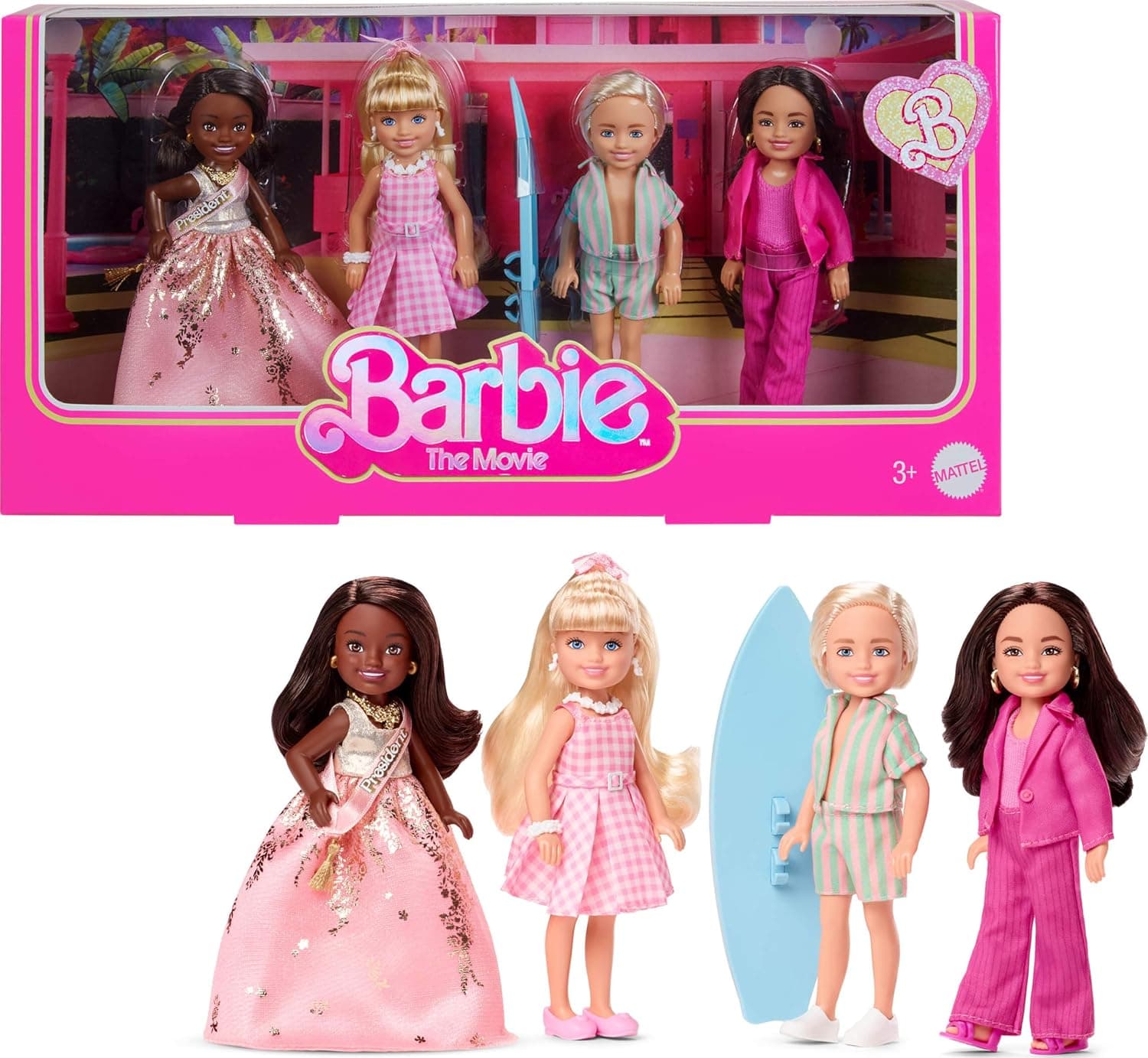 Barbie The Movie Chelsea Collectible Dolls - 4-Pack with Removable Outfits