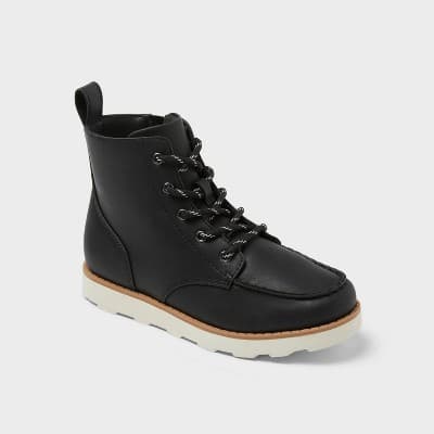 Kids' Bosley Mock Toe Boots - Cat & Jack™ Black 4