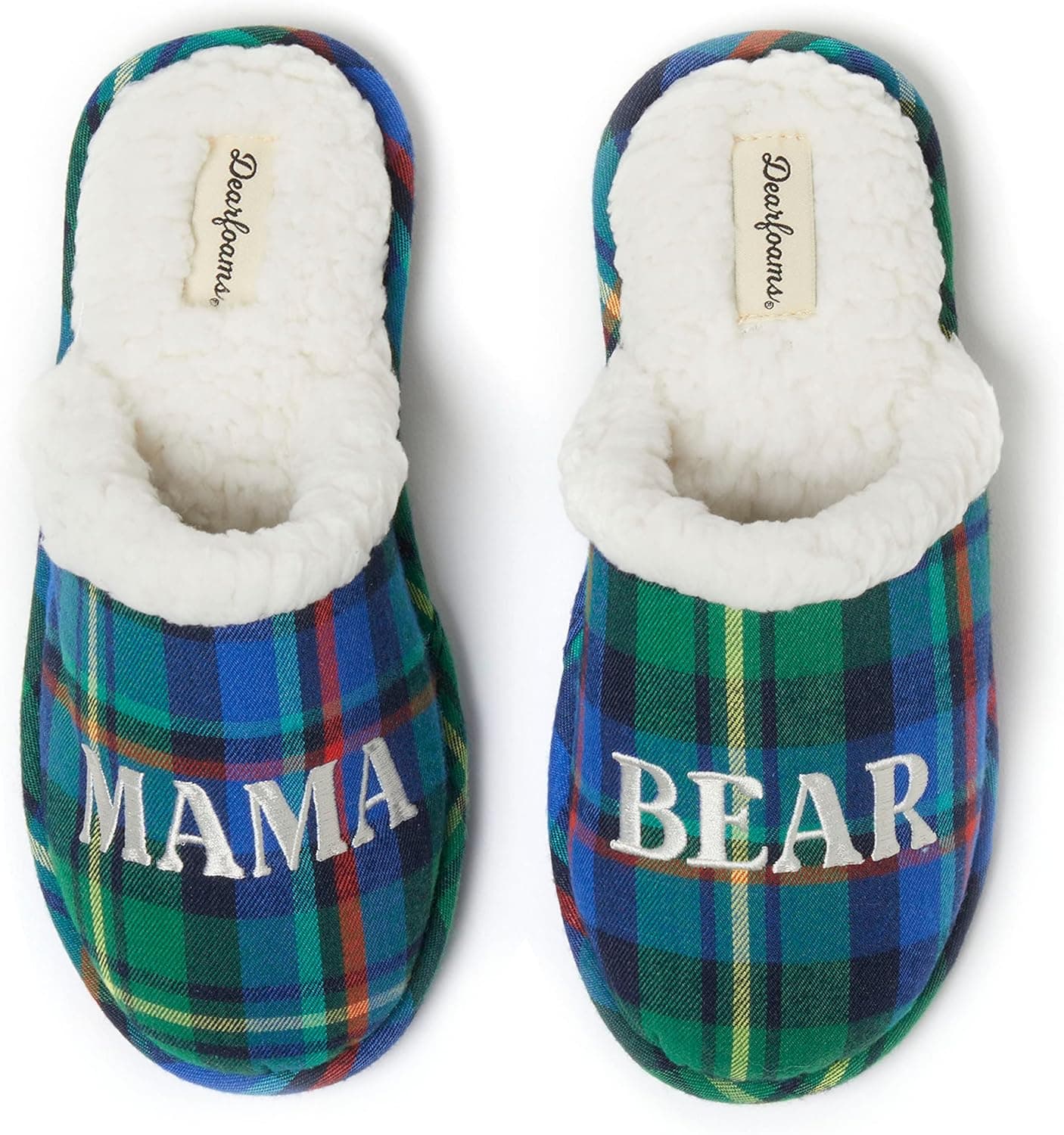 Cozy Slippers with Plaid Mama Bear Design - 77% Off