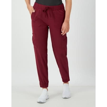 Hanes Comfort Fit Scrubs Women's Scrub Joggers Afternoon Burgundy M