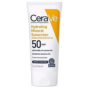 CeraVe 100% Mineral Sunscreen SPF 50 - Subscribe & Save