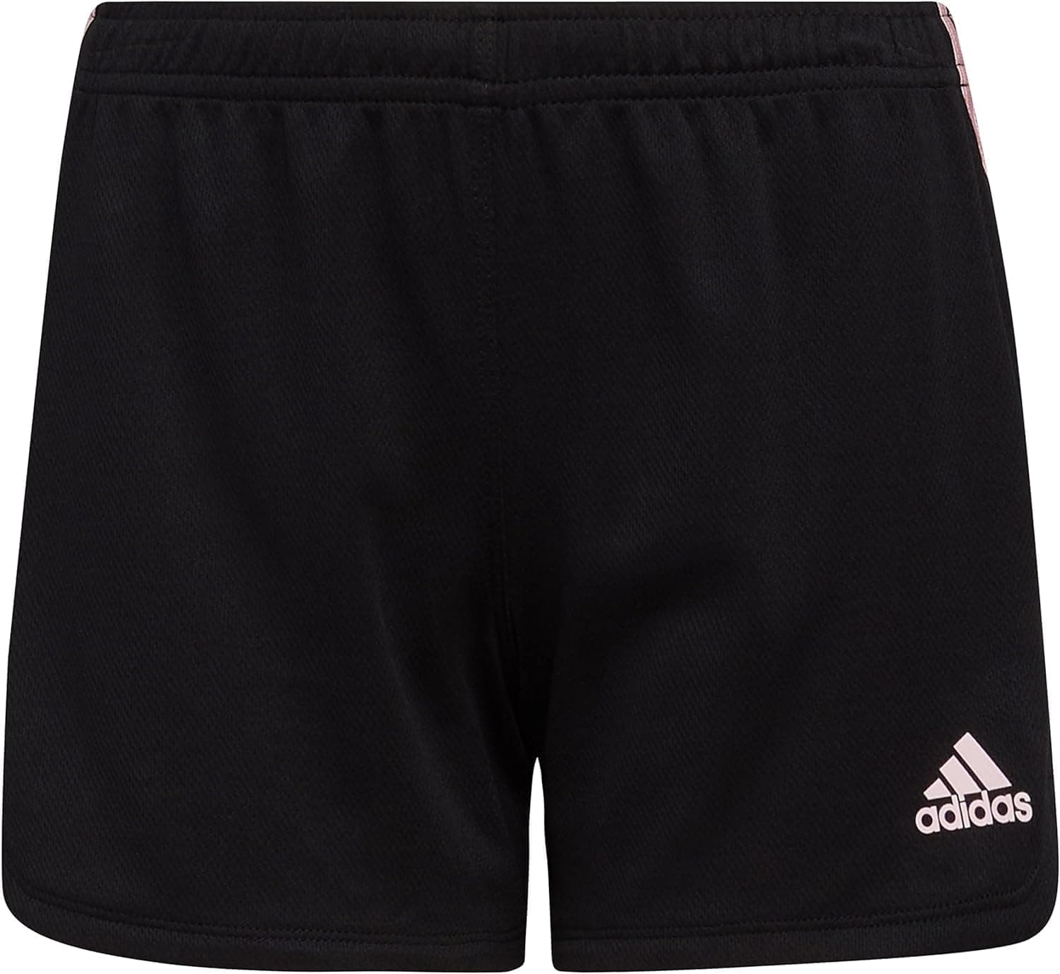 Adidas Girls Classic 3-Stripes Mesh Shorts, Adi Black/Pink, 10