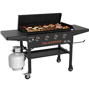 Blackstone 4-Burner 38,000 BTU Propane Griddle with Hard Cover for $297