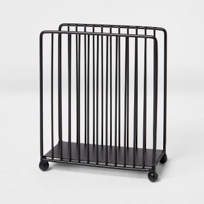 Iron Wire Napkin Holder Black - Threshold™: Freestanding Kitchen Table Accessory, Spot Clean, 6.1" Height