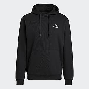 adidas Essentials Fleece Hoodie (Black/White) for $13 + Free Shipping