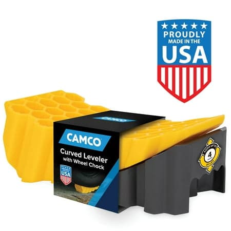 Camco Curved Leveler and Wheel Chock (E/F)