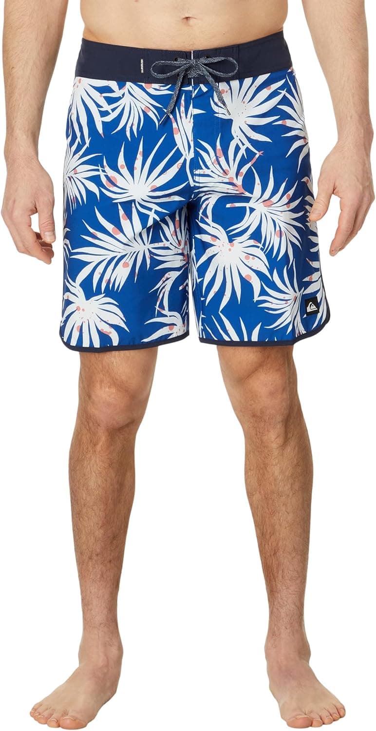 Quiksilver Men's Surfsilk Scallop 19 Boardshort Swim Trunk Monaco Blue