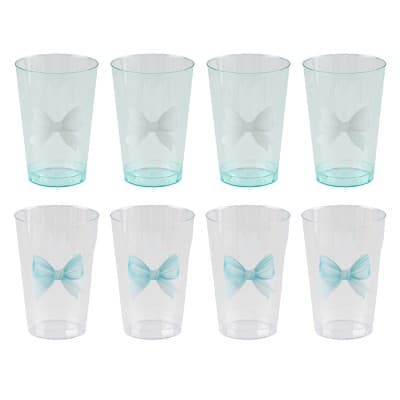 Cook With Color 8pk Disposable Cups Blue Bows