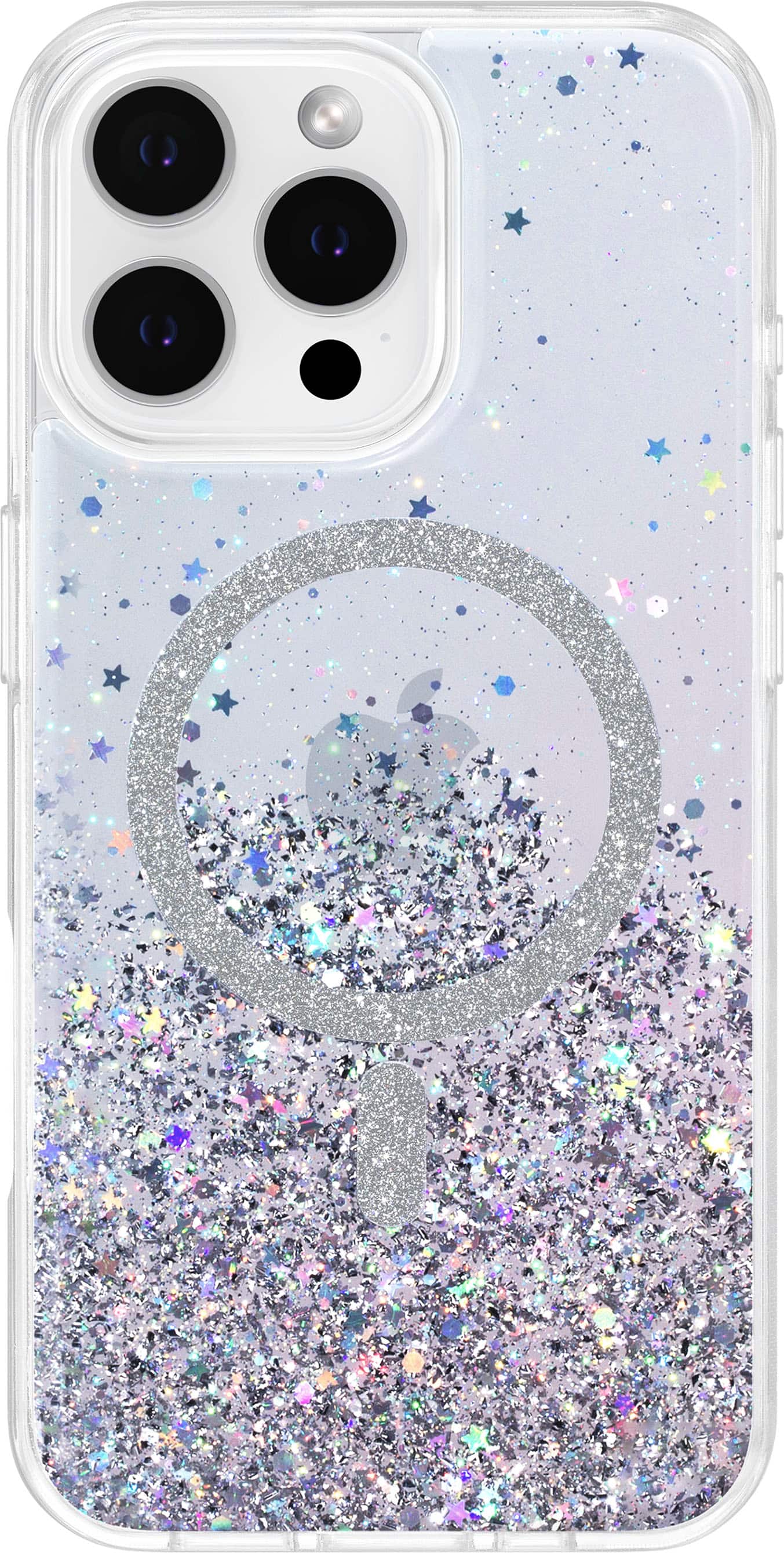 Insignia™ - Hard-Shell Case with MagSafe for iPhone 16 Pro Max - Glitter
