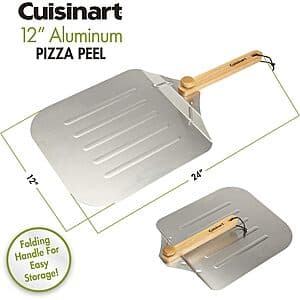 Crispy Pizza Prep with Cuisinart's Foldable Peel - Prime Exclusive