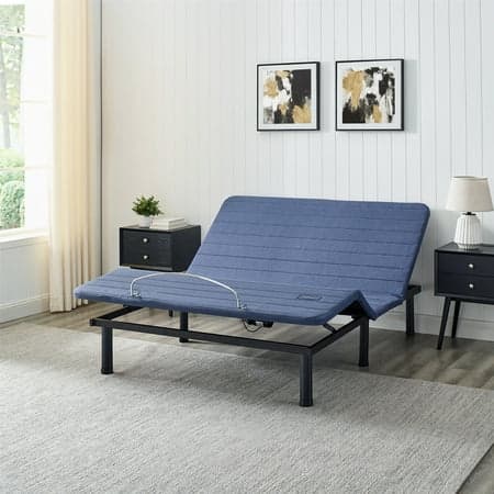 Mainstays Power Adjustable Metal Platform Bed Base with Wireless Remote Control, Queen