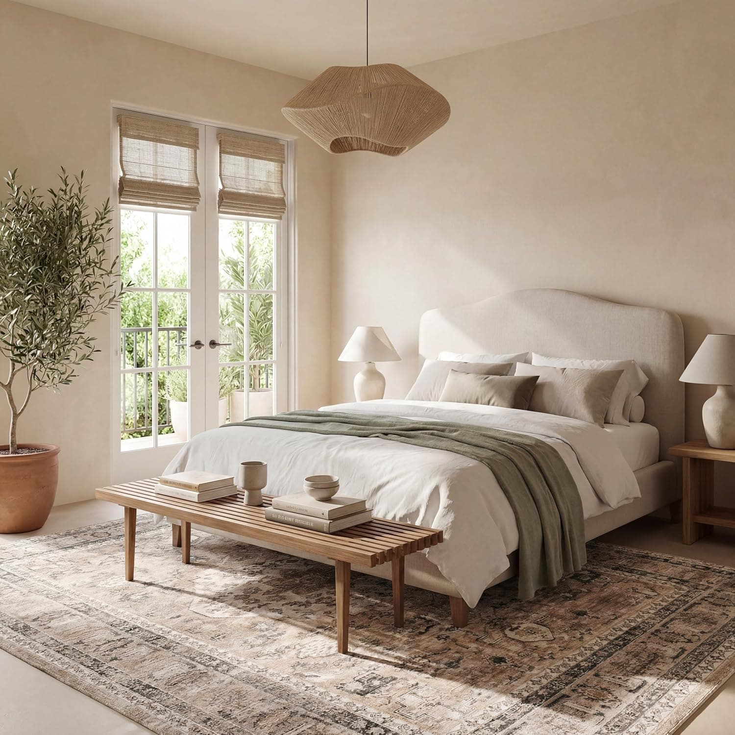 nuLOOM 6' x 9' Machine Washable Area Rug with Waterproof Spill Proof Surface, Non Slip Backing and Stain Resistant for Living Room, Bedroom, Kitchen, Dining Room, Davi Taupe