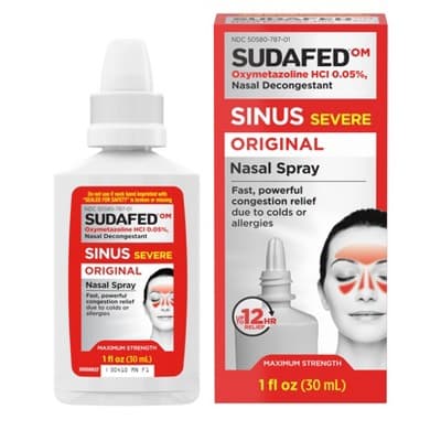Sudafed Sinus Severe Nasal Spray - 1oz: With Oxymetazoline Hydrochloride, Travel Size