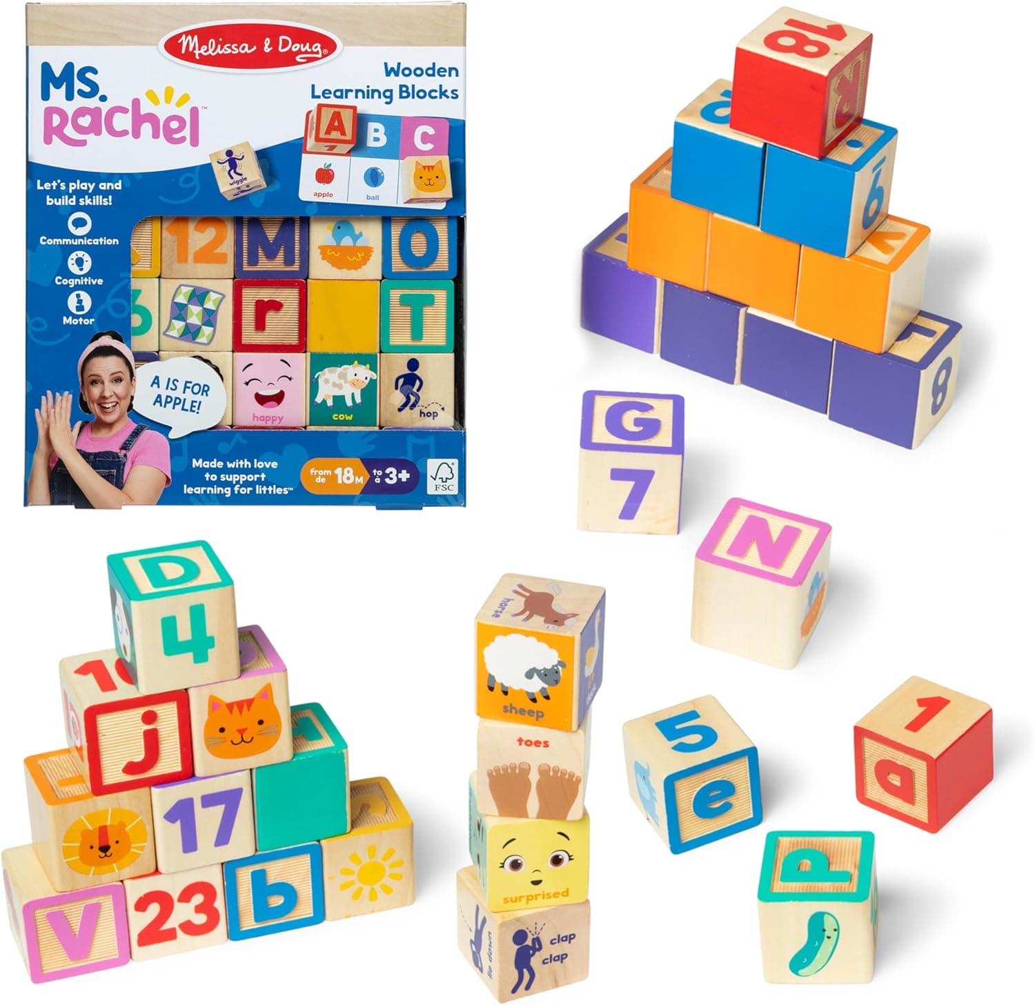 Melissa & Doug Wooden Learning Blocks - 45% Off