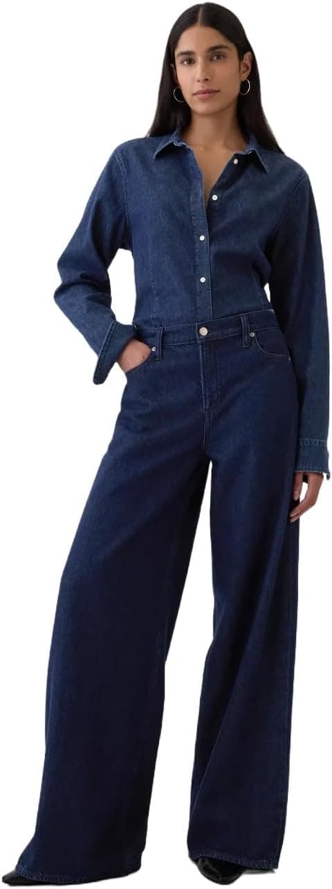 Save Big on GAP Women's Mid Rise Baggy Denim Jeans