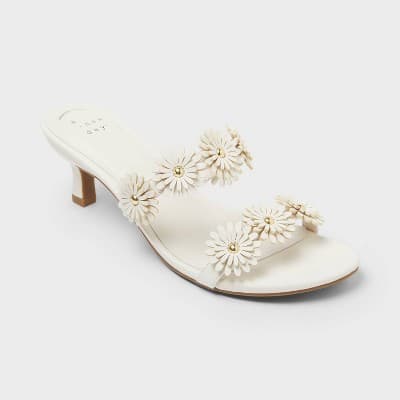 Women’s Dalia Heels with Memory Foam Insole - A New Day™ Cream 8