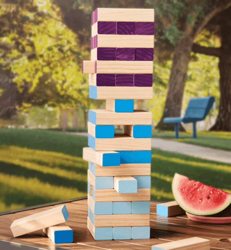 58% Off Embark Giant Tumbling Block Stacking Tower with Carrying Bag
