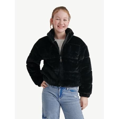 Justice Girl's Mock Neck Faux Jacket, Sizes XS - XL