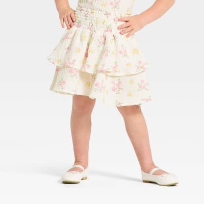 Grayson Mini Toddler Girls' Floral Skirts - Off-White 2T