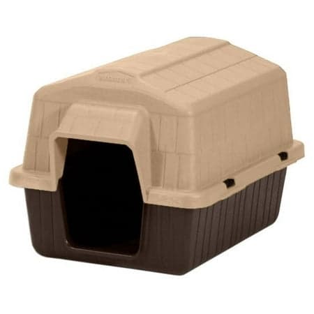 Petmate PetBarn 3 Plastic Outdoor Dog House, Barn Style Durable Extra Small 16.5" H, for Pets up to 15 lbs, Tan